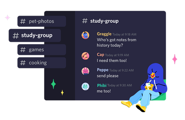Caixas de texto do Discord